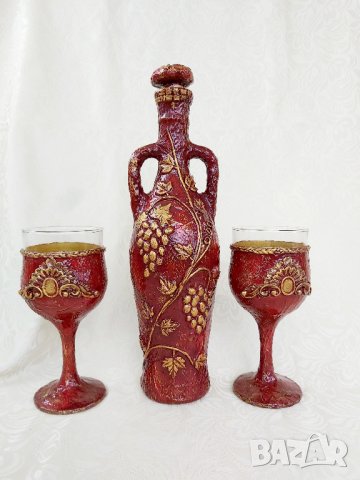  Подаръчни комплекти  за вино /ракия/, снимка 9 - Декорация за дома - 19274800