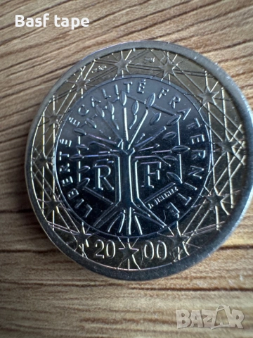Монета от 1 евро Франция 2000 г, снимка 5 - Антикварни и старинни предмети - 54203634