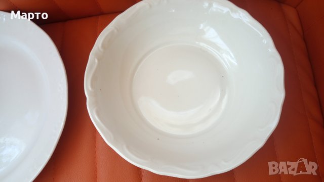 Две големи порцеланови чинии, различни от един сервиз, снимка 12 - Чинии - 42107189