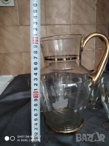 стар стъклен сервиз за вино, снимка 2 - Сервизи - 34056206