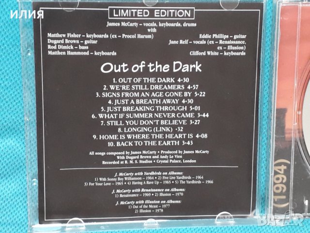 James McCarty(The Yardbirds,Box Of Frogs)– 1994-Out Of The Dark(Classic Rock), снимка 2 - CD дискове - 44263045