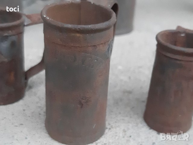 К-т стари колекционерски кръчмарски мерилки за алкохол различни милилитри , снимка 5 - Антикварни и старинни предмети - 38849538