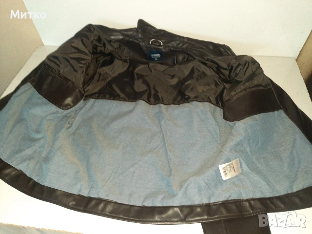 Ново черно мъжко кожено яке на LC WAIKIKI размер 2XL, снимка 10 - Якета - 53078508