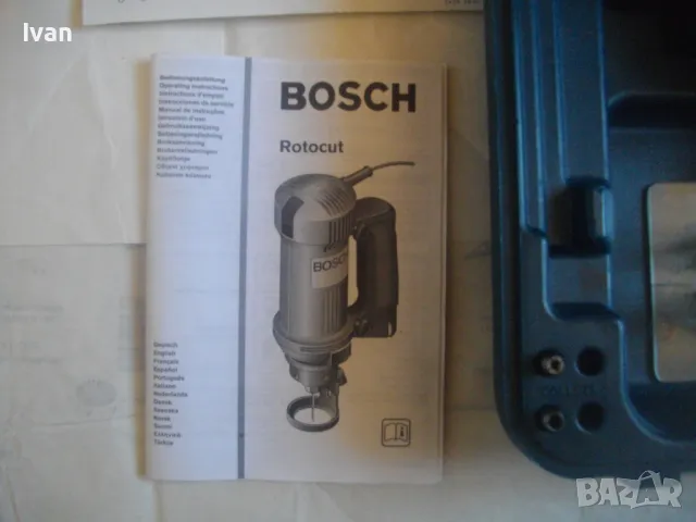 САЩ Оригинална ЕЛЕКТРИЧЕСКА ФРЕЗА ЗА КАНТОВЕ ПРАВ ШЛАЙФ BOSCH ROBOCUT Профи Синя серия НОВА Комплект, снимка 8 - Други инструменти - 47662101