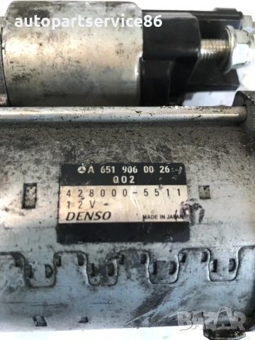 Стартерен мотор Denso за Mercedes Sprinter Om651 (2011) 428000-5511, A6519060026, снимка 3 - Части - 54157312
