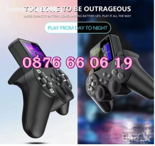 Безжична ретро конзола с 520 игри, с дипслей и втори джойстик, телевизионна игра, снимка 5 - Други игри и конзоли - 48351535