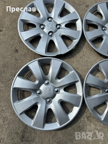 4 броя оригинални тасове за Peugeot 207 15, снимка 2 - Аксесоари и консумативи - 53940986