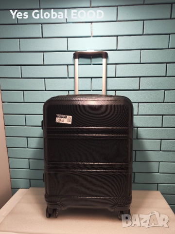 KONO твърд куфар на колелца 36 л с TSA ключалка черен, снимка 10 - Куфари - 52332907