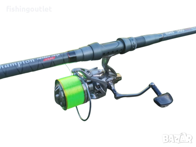 Топ шарански комплект - два телекарпа , две макари с 17лагера и корда, снимка 3 - Въдици - 51749415