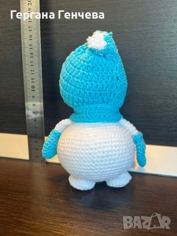 Ръчно плетен снежен човек – уникална декорация или подарък!, снимка 2 - Играчки за стая - 52537143