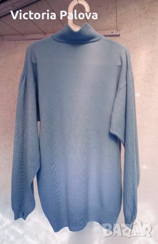 Небесносин пуловер/блуза Италия, снимка 6 - Блузи с дълъг ръкав и пуловери - 44457701