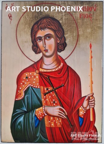 Икона на Свети Фанурий ikona sveti fanurii, снимка 1 - Икони - 20613411