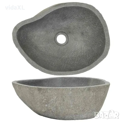 vidaXL Мивка от речен камък, овална, (37-46)x(29-36) см(SKU: 242667)
