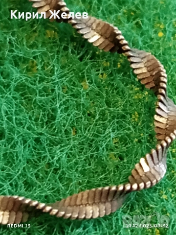 Сребърно колие великолепна спираловидна ретро плетка майсторска ръчна изработка 52300, снимка 4 - Колиета, медальони, синджири - 52863297