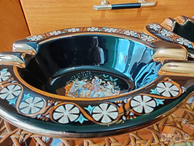 Комплект позлатени колекционерски 'съдове' Fakiolas-Greece-24k gold, снимка 17 - Декорация за дома - 48897308