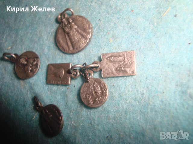 Лот 6 стари СРЕБЪРНИ и/или ПОСРЕБРЕНИ ИКОНКИ МИНИАТЮРИ ДВУСТРАННИ РЕЛЕФНИ РЕДКИ КАТОЛИЧЕСКИ 27227, снимка 5 - Антикварни и старинни предмети - 35039599