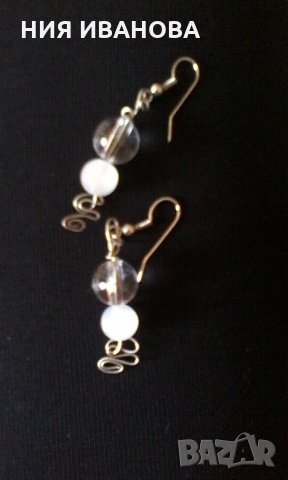 Обеци с камъни, снимка 2 - Обеци - 29243488