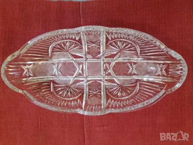 Кристална купа, фруктиера. , снимка 2 - Антикварни и старинни предмети - 31624065