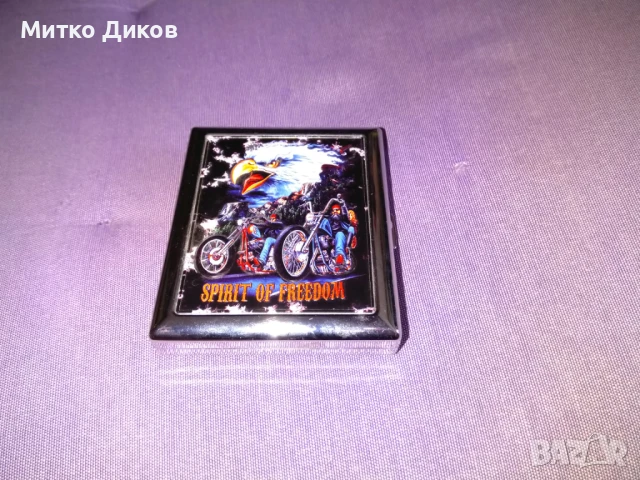 Spirit of Freedom мотористка табакера за цигари 80х95мм нова, снимка 3 - Табакери - 51107514