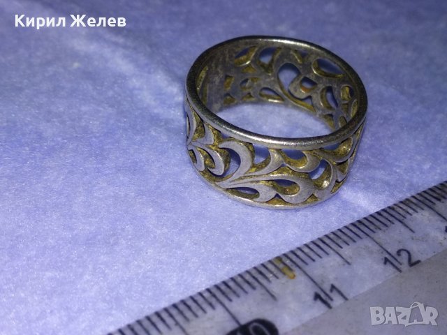 Старинен ФЛОРАЛЕН СРЕБЪРЕН РЕТРО ПРЪСТЕН ВИСОКА ПРОБА СРЕБРО АЖУРНА РЪЧНА МАЙСТОРСКА ИЗРАБОТКА 40621, снимка 10 - Антикварни и старинни предмети - 42644101