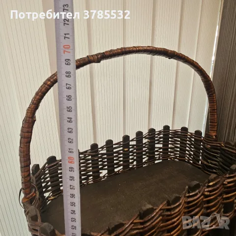 дървена кошница за бутилки, цветя, снимка 4 - Декорация за дома - 55965218