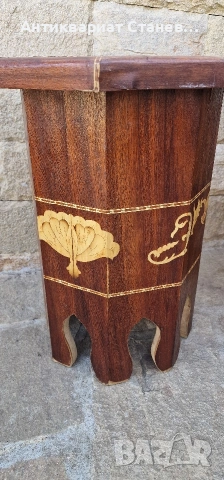 Ефектни инкрустирани дървени масички , снимка 14 - Маси - 54229960