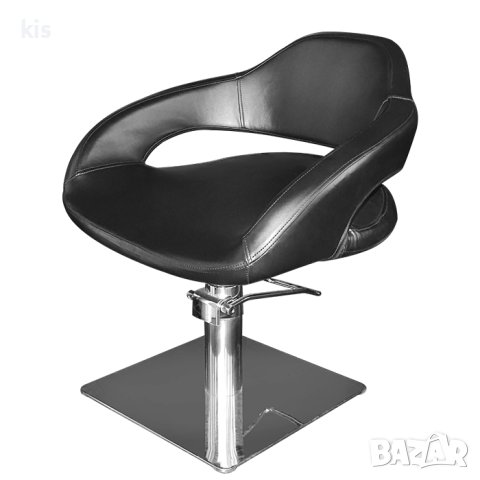 Фризьорски стол в черно T54 с просторна седалка