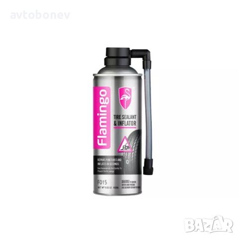 Спрей за спукани гуми FLAMINGO 450ml., снимка 2 - Аксесоари и консумативи - 36829710