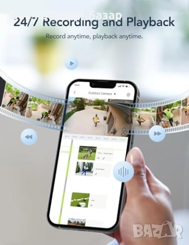Нова Смарт камера за двор и дом 1080P, AI проследяване, облачен запис, снимка 3 - IP камери - 52630000