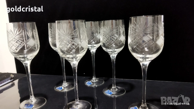 Кристални чаши , снимка 11 - Антикварни и старинни предмети - 30375671