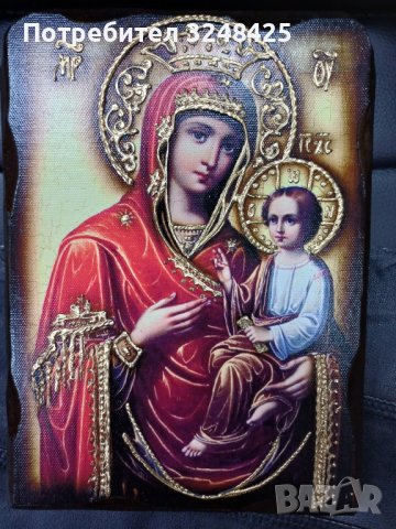 Икона на платно А5 на Пресвета Майка Богородица Закрилница - ръчна изработка . Модели А , Б и В. , снимка 16 - Икони - 42689489