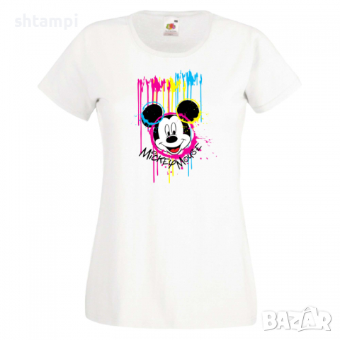 Дамска тениска Mickey Mouse Painting Мини Маус,Микки Маус.Подарък,Изненада,, снимка 9 - Тениски - 36528777