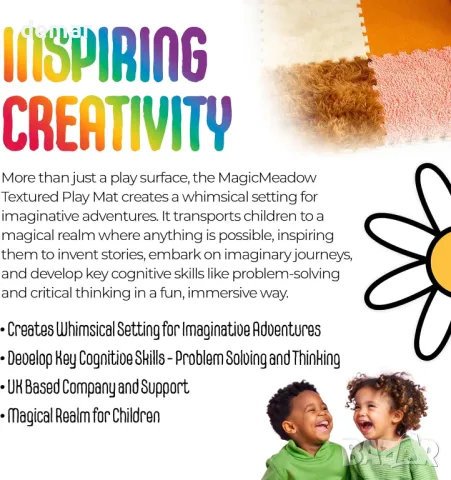 Текстурирана подложка за игра MagicMeadow, сензорни подложки за образователна игра, опаковка от 6 бр, снимка 6 - Образователни игри - 48432316