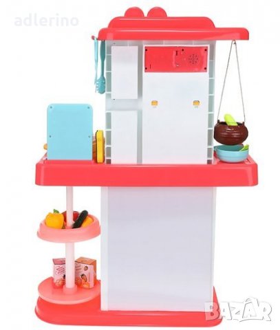 Игра Детска кухня , 72 см, много аксесоари и прибори, детска кухня, кухня за кукли, червена, снимка 8 - Играчки за стая - 34164438