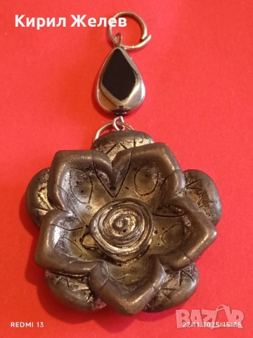 СРЕБРИСТ МЕДАЛЬОН с МОТИВ на РОЗА ТЮДОР 43090, снимка 5 - Колиета, медальони, синджири - 52503258