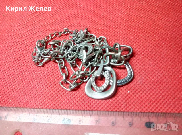 ШИКОЗНО ПОСРЕБРЕНО ФЕШЪН АРТ КОЛИЕ ОГЪРЛИЦА с ФАСЕТИРАНИ ЦИРКОНИ 47370, снимка 8 - Колиета, медальони, синджири - 47298467