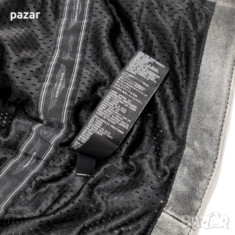 Harley Davidson Spencer Оригинално Кожено Яке Износен Захабен Изцапан Ефект M, снимка 13 - Якета - 54152917