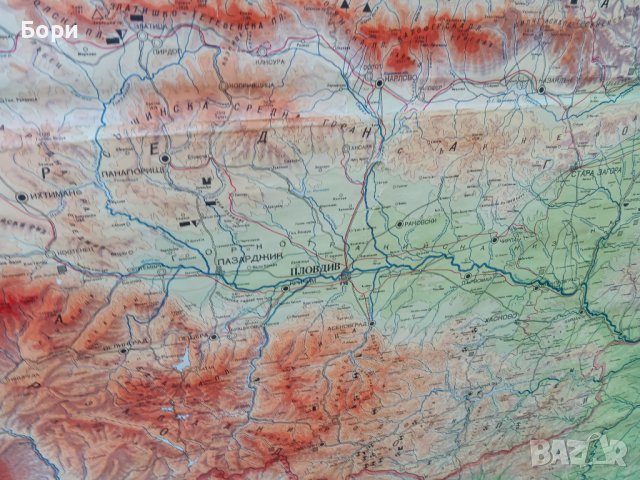 НРБ 1967г Карта на НРБългария, снимка 12 - Други ценни предмети - 42868063