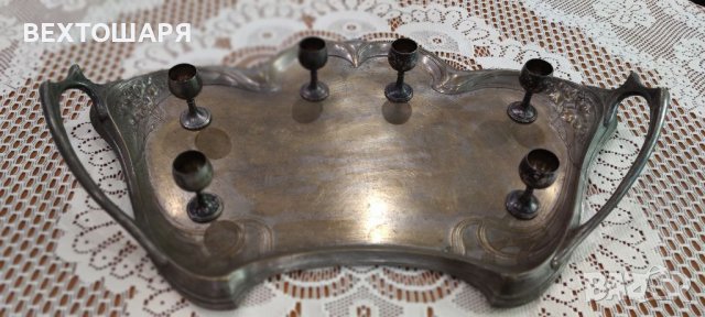 Старинен Посребрен Немски Сервиз WMF, снимка 7 - Антикварни и старинни предмети - 38470978