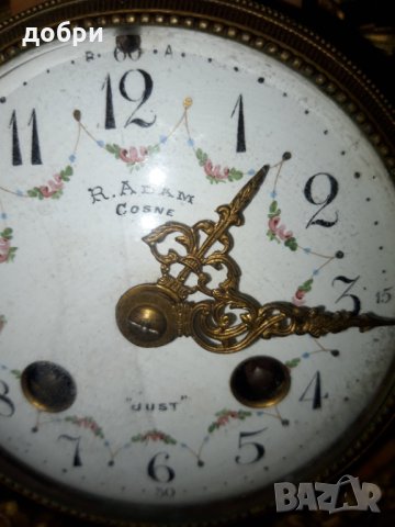 Рядьк уникално красив френски мраморен часовник от началото на 19 век , снимка 2 - Антикварни и старинни предмети - 29205641