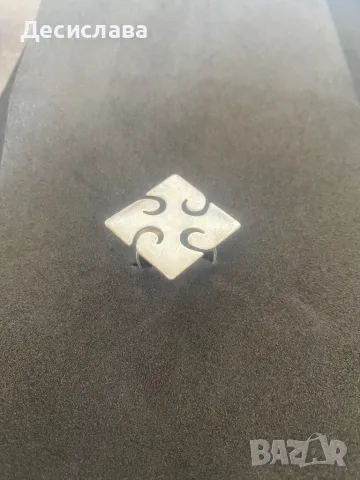 Сребърен комплект синджир и пръстен, снимка 5 - Колиета, медальони, синджири - 49991962