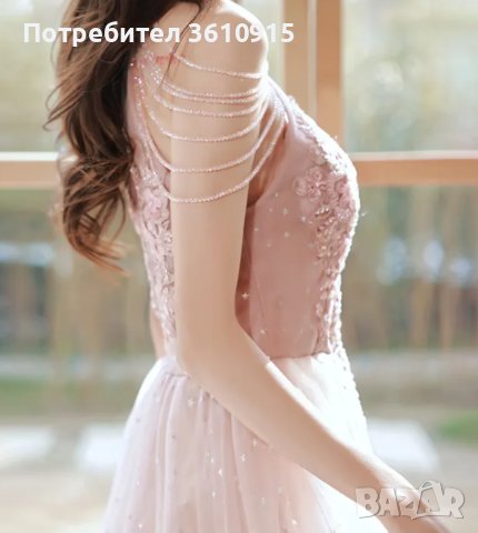 Розова бална рокля с цветя, снимка 5 - Рокли - 44252885
