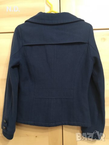 Дамско/тийнеджърско тъмносиньо късо палто Ichi, размер 34/S, снимка 2 - Палта, манта - 38974628