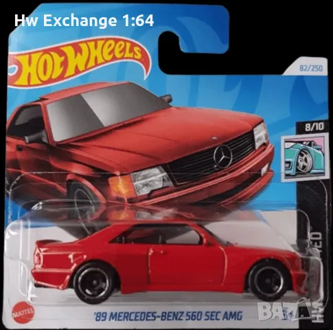 Hot Wheels '89 MERCEDES-BENZ 560 SEC AMG, снимка 1 - Коли, камиони, мотори, писти - 49223800