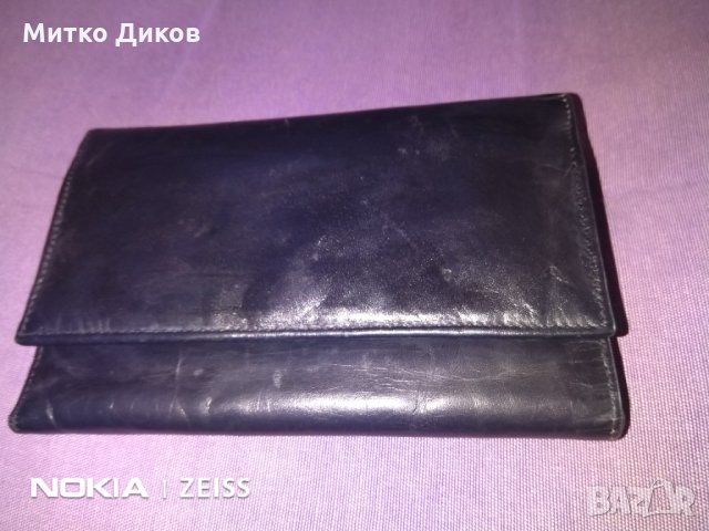 Портмоне агнешка естествена кожа 160х100мм