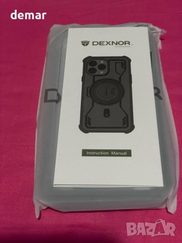 Калъф Dexnor за iPhone 15 Pro Max Съвместим с MagSafe, вграден протектор за екрана и стойка, черен, снимка 8 - Калъфи, кейсове - 44264568
