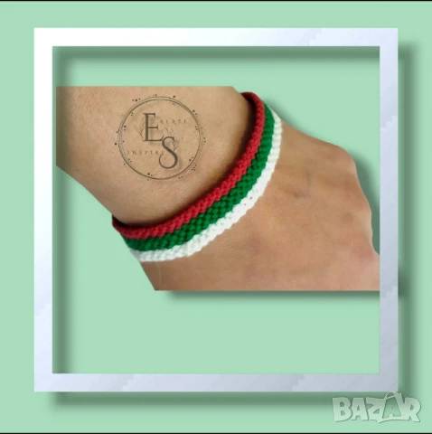 ⬜🟩🟥 Гривна ръчно изработена с българския трибагреник