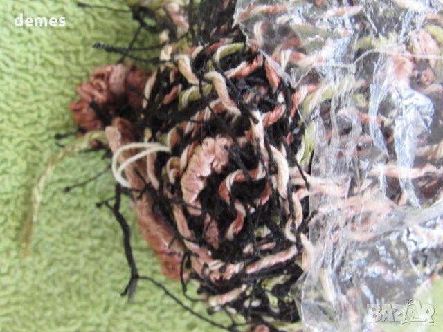  Прежда за декорации черно, резеда зелено и розово, снимка 4 - Други - 30867229
