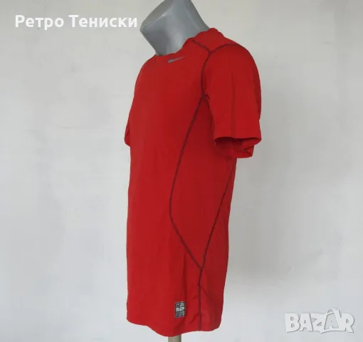 Тениска • тренировъчен модел • Nike • червено • размер S • Мъже, снимка 2 - Тениски - 56315011