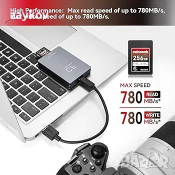 Карта памет Pergear 256GB CFexpress Type A, скорост на четене до 780MB/s и скорост, снимка 5 - Друга електроника - 54308598